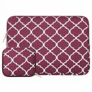 Notebook MacBook Case Laptop Sleeve Bag Compatible 15-15.6 Inch Style Wine Red