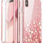 For iPhone Xs Max Case Builtin Screen Protector Cosmo FullBody Glitter Pink