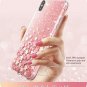 For iPhone Xs Max Case Builtin Screen Protector Cosmo FullBody Glitter Pink