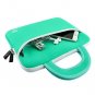 Laptop Case Bag 15-15.6" Handle Pouch Cover is water resistant unlike Teal/White