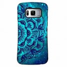 For Samsung Galaxy S8 Case Shockproof Armor Bumper Protective Blue Mandala