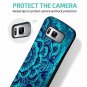 For Samsung Galaxy S8 Case Shockproof Armor Bumper Protective Blue Mandala