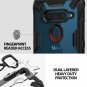 For LG V40 ThinQ Case Ergonomic Transparent Military Drop Tested Defense Black