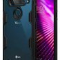 For LG V40 ThinQ Case Ergonomic Transparent Military Drop Tested Defense Black