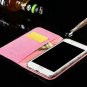 For iPhone 7/8 Wallet Case New Elegant Luxury Leather with Card Pink GG