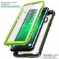 For Samsung Galaxy S8 Plus Case Full-Body Rugged Clear Bumper Built Black/Green