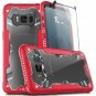 For Samsung Galaxy S8 Plus Case Military Grade Drop Tested Heavy Duty RED Clear