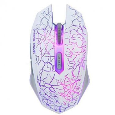 Gaming Mouse Wired Ergonomic with LED White