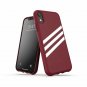 For iPhone XR case adidas Originals Moulded Suede 3Stripes Collegiate/Burgundy