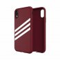 For iPhone XR case adidas Originals Moulded Suede 3Stripes Collegiate/Burgundy