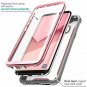 For Samsung Galaxy S8 Case Full-Body Rugged Clear Bumper Screen Protector Pink
