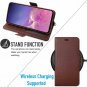 Galaxy S10E Wallet Case Full Cover Premium Leather Card Slot Genuine Brown