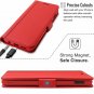 Galaxy S10E Wallet Case Full Cover Premium Leather Card Slot Genuine Red
