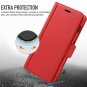 Galaxy S10E Wallet Case Full Cover Premium Leather Card Slot Genuine Red