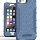 For iPhone 8 Tough Case w/Built Screen Protector American Armor Heavy Duty Blue