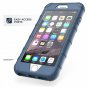 For iPhone 8 Tough Case w/Built Screen Protector American Armor Heavy Duty Blue