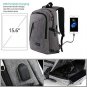 Laptop Backpack Travel Computer Bag Anti Theft Water Resistant College Grey