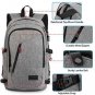 Laptop Backpack Travel Computer Bag Anti Theft Water Resistant College Grey