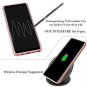 For Samsung Galaxy S9 Plus Wallet Case Vegan Leather Flip Case Cover RoseGold