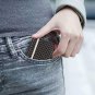 For Samsung Galaxy S8 Case Leather Wallet Flip Folio Mirror Wrist Strap Dark