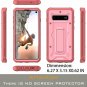 For Galaxy S10 Heavy Duty Case Vanguard Series Military Grade Rugged Pink
