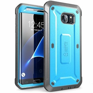 Samsung Galaxy S7 Edge Case Full-body Rugged Holster TPU Blue/Black