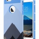For iPhone 6/6S Case Slim Fit Hybrid Dual Layer Scratch Resistant Peak Pattern