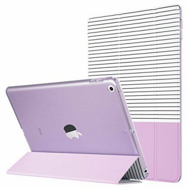 For Apple iPad Case 9.7 inch slim Lightweight Smart Trifold Stand Minimal Purple