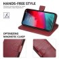 For Apple iPhone XR Case Wallet PU Leather Flip Folio Credit Card Slots Red