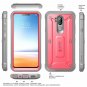 For LG/LG G7 ThinQ Case FullBody Rugged Holster with Builtin in Screen Pink