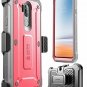 For LG/LG G7 ThinQ Case FullBody Rugged Holster with Builtin in Screen Pink