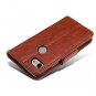 For Google Pixel 3 Case Premium Vegan Leather 2-Way Stand Flip Folding Brown