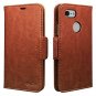 For Google Pixel 3 Case Premium Vegan Leather 2-Way Stand Flip Folding Brown