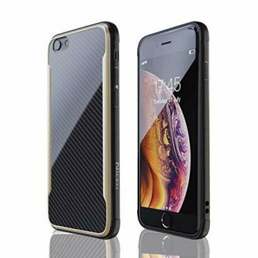 For iPhone 6/6s Plus Case Shockproof Drop Tested Carbon Fiber Lightweight Gold