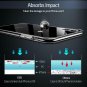 For iPhone Xs Max Tempered Glass Soft Silicone Bumper Shock Absorption Clear