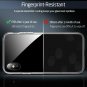 For iPhone Xs Max Tempered Glass Soft Silicone Bumper Shock Absorption Black