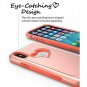 For iPhone Xs/X Case Heart Shape Dual Layer Protection Hybrid Bumper Coral Pink