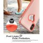 For iPhone Xs/X Case Heart Shape Dual Layer Protection Hybrid Bumper Coral Pink