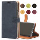 Samsung Galaxy S9 Plus Case Snakehive Genuine Leather Wallet Viewing Navy Blue