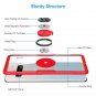 Galaxy S10 Plus Case Crystal Clear Carbon Fiber Design Armor Protective Red