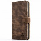 For iPhone 5 / 5s / SE Case Vintage Collection Nubuck Leather Chestnut Brown