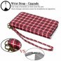 For iPhone X/Xs Case Wallet Wrist Strap Card Slot Flip Folio Leather Lattice 2
