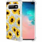 For Samsung Galaxy S10 Plus Case Glitter Liquid Luxury Soft TPU Sunflower