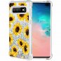 For Samsung Galaxy S10 Plus Case Glitter Liquid Luxury Soft TPU Sunflower