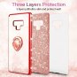 For Samsung Galaxy Note 9 Case Glitter Sparkle Bling Bumper Stripe Red
