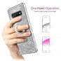 For Samsung Galaxy S10 Plus Glitter Gradient Ombre Case Ring Holder Silver