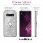 For Samsung Galaxy S10 Plus Glitter Gradient Ombre Case Ring Holder Silver