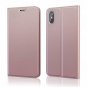 For iPhone X/Xs Case Leather Flip Folio Slim Fit Purse Wallet Card Holder Rose