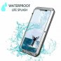 For iPhone Xs Max Case Waterproof Hybrid Armor Aluminum Gorilla Glass Silver