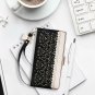 For Samsung Galaxy S10e Case Wallet Luxurious Carved Inside Mirror Black